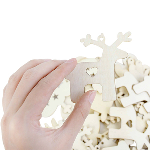 10 pz albero di natale in legno pendenti ornamento decorazioni natalizie per la festa a casa di capodanno natale per bambini regali - Product Image 6