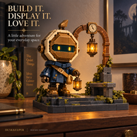 OEM ODM Populer Hollow Game Knight Building Set Action Figure Pencahayaan Koleksi Dekorasi 300+ Potongan Mainan Blok Bangunan Hadiah