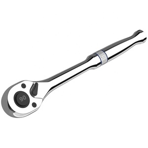 Clé à cliquet à dégagement rapide de haute qualité 1/4" 3/8" 1/2" à 90 dents, conception réversible, clé à douille à cliquet 90T - Product Image 1