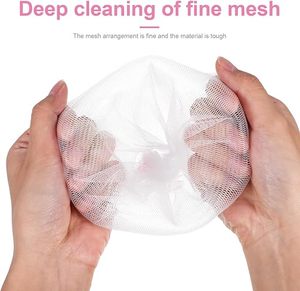 Lot de 3 filets moussants pour savon, pochettes exfoliantes en maille pour le nettoyage du visage, faciles à utiliser pour le corps et la douche - Product Image 6