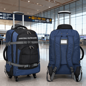 תיק ספינר עמיד למים בגודל 19-21 אינץ' עם תא נפרד למחשב נייד, תיק נסיעות עסקים לסוף שבוע, מזוודה רב תכליתית - Product Image 1