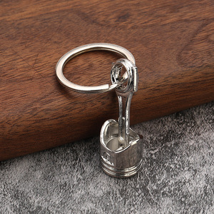 <strong>Engine</strong> Piston Rod Keychain Zinc Alloy Split Ring Gold Tone for Auto Mechanic Gift - Product Image 4