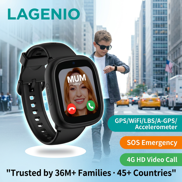 LAGENIO K3 4G Sim Card Child Phone Smart Watch Video Touch IP68  Waterproof SOS 4G GPS LBS WIFI A-GPS CE FCC Kids Smart Watch