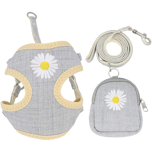 Conjunto de arnés ajustable EcoChic-Lino con bordado personalizado - Product Image 4