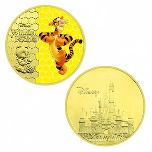 Pièce de monnaie commémorative plaquée or sur le thème de l'animation de bandes dessinées américaines, badge commémoratif en métal pour anniversaire d'enfants, cadeau de collection - Product Image 3