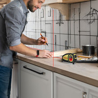Niveau laser croisé multifonctionnel standard Level Pro 3, ruban à mesurer de 5,5 m/18 pieds pour la pose d'images