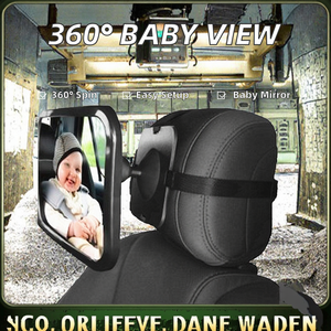 Kit intérieur de voiture avec miroir pour siège enfant facile à installer, rotation à 360 degrés, miroir de recul pour bébé - Product Image 3