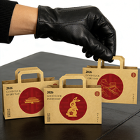 Sacs de courses miniatures en papier couché faits à la main et écologiques avec poignée et motif thématique pour accessoires de maison de poupée et petits cadeaux de fête
