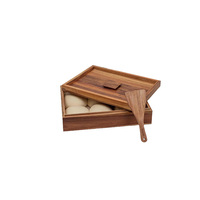 Caja de Fermentación de Masa de Pizza de Madera Personalizable con Tapa, Madera de Acacia, Adecuada para Almacenamiento en la Cocina y Horneado