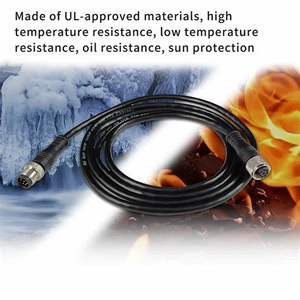 M12 4-pin x-CODE nữ ổ cắm không thấm nước shielded ép phun 1m cáp đồng trục cho RF kết nối - Product Image 5