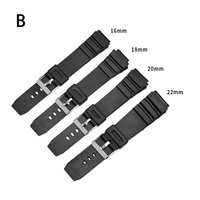 12mm 14mm 16mm 18mm 20mm 22mm Bracelet de montre en PVC pour Casio Sport Plongée Bracelet de remplacement Bracelet Bracelet