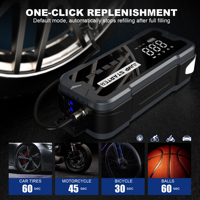 Batterie de secours multifonction pour voiture et camion avec pompe à air, charge rapide, écran numérique, démarrage d'urgence, power bank
