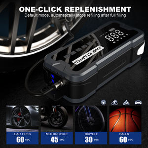 Batterie de démarrage multifonction pour voiture avec pompe à air, charge rapide et écran numérique pour démarrage d'urgence de voiture 12V - Product Image 3