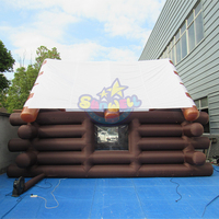 Tente de ski gonflable d'hiver, cabane en rondins gonflable, tente de maison gonflable