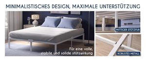 Base de Cama Metálica Moderna para Hospital con Láminas de Acero - Diseño Desmontable, Portátil, Duradera, Resistente, Fácil de Montar, con Espacio de Almacenamiento - Product Image 4