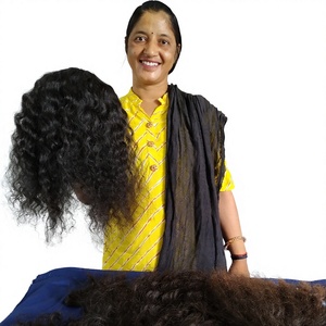 Cheveux humains crépus bouclés 100% cheveux humains bruts non transformés faisceaux de tissage de cheveux humains extensions Super Double trames cheveux humains - Product Image 1
