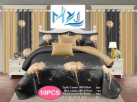 Lot de 10 draps de lit king size en microfibre bordeaux vintage imprimés en 3D, certifiés OEKO-TEX, avec cantonnières occultantes