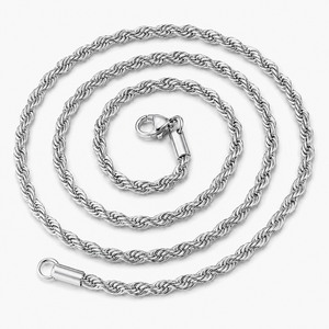 Wholesale Twisted <b>Rope</b> <b>Chain</b> 2mm 3mm 5mm 6mm 8mm 10mm Gold Plated Stainless Steel Hip Hop Necklace Jewelry - Product Image 3