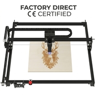 Machine de gravure et de découpe au laser à diode CNC de bureau 6550, puissance optique 5,5/10W, 65x50cm, bois, MDF, cuir, graveur laser