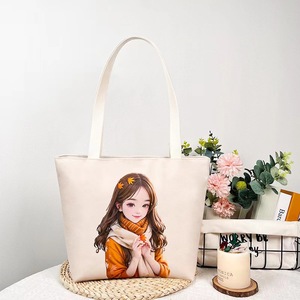 Borsa Tote in Tela Spessa Stampata Fronte-Retro di Medie Dimensioni LUMINOVA, Versatile con Cerniera, per Shopping e Uscite - Product Image 5