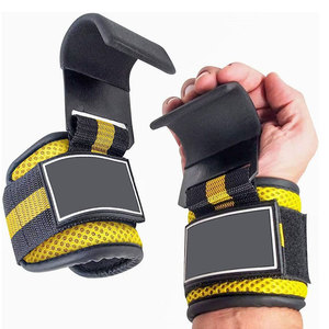 Ganchos de levantamiento de pesas de alta resistencia para flexiones y levantamientos muertos correas de gancho de fitness acolchadas - Product Image 2