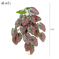 OH ARTS plantes suspendues feuille de bégonia plante suspendue fleurs artificielles fausse plante pour la décoration de fournitures de jardinage