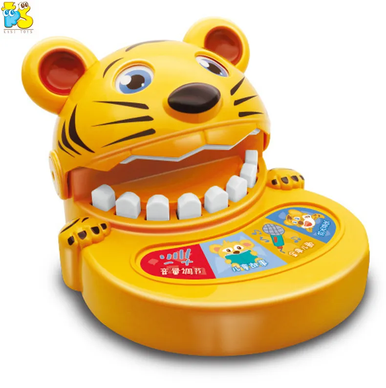 Juego educativo para edades tempranas para niños, 2 en 1 juguete, dedo mordedor, tigre