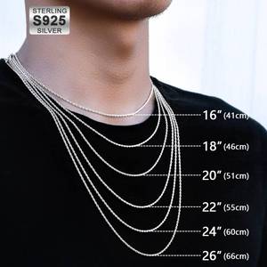 Accessoires <span class=keywords><strong>de</strong></span> mode, collier ras du <span class=keywords><strong>cou</strong></span> délicat <span class=keywords><strong>en</strong></span> argent pur, plaqué <span class=keywords><strong>or</strong></span> <span class=keywords><strong>blanc</strong></span> 18 carats, chaîne torsadée <span class=keywords><strong>en</strong></span> argent sterling S925 <span class=keywords><strong>de</strong></span> 1,4 mm - Product Image 1