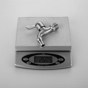 Grifo para lavadora de acero inoxidable 304 DN20, grifo de agua fría individual para pared, acabado cepillado, duradero - Product Image 1