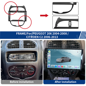 Meihua ชุดแผงวิทยุนำทาง GPS ในตัวสำหรับรถยนต์เปอโยต์206เครื่องเล่น GPS 200 2016พร้อมชุดสายไฟ - Product Image 5