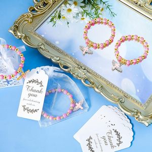 Cajas de Recuerdo <span class=keywords><strong>para</strong></span> Bautizo con Rosario de Cruz de Ángel Rosa, Cintas, Etiquetas de Agradecimiento y Bolsas de Organza - Paquete de 200 - Product Image 2