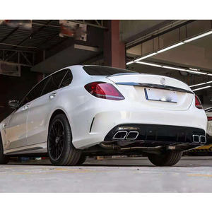 Kit Carrozzeria per Mercedes-Benz Classe C <span class=keywords><strong>W205</strong></span> 2015-2018 a 2019 <span class=keywords><strong>AMG</strong></span> Include Paraurti Anteriore e Posteriore con Griglia, Minigonne Laterali, Cofano - Product Image 5