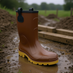 Botte de sécurité en PVC marron Ttake Tronchetto taille 40 avec semelle en crêpe - Product Image 3