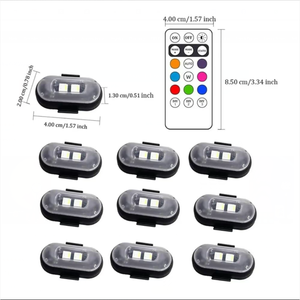 Điều khiển từ xa xuyên biên giới Đèn nhấp nháy nhiều màu sắc đa chế độ Sạc không dây Đèn LED xe máy Đèn cảnh báo máy bay - Product Image 1