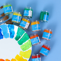 Ensemble de peinture gouache dégommée Tubes de 22ml 24 couleurs A + B 63 couleurs Kit de couleur d'affiche pour la conception graphique Pigments opaques non toxiques