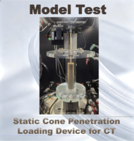 Dispositif de chargement CPT compact et utilisable pour testeur de pénétration conique servo-motorisé pour l'analyse géotechnique par tomographie CT et l'étalonnage de la pénétration des sols