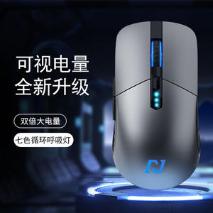 เมาส์ไร้สายนจอร์ด 6 ปุ่ม 2.4G ไฟแบ็คไลท์สีน้ำเงินแบบชาร์จไฟได้สำหรับใช้กับคอมพิวเตอร์ในสำนักงาน - Product Image 5