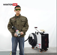 Nettoyeur laser à impulsions portable 500W, haute performance, pour l'élimination de la rouille, de la peinture, du graffiti et de l'oxyde, refroidi par air, laser à fibre portatif