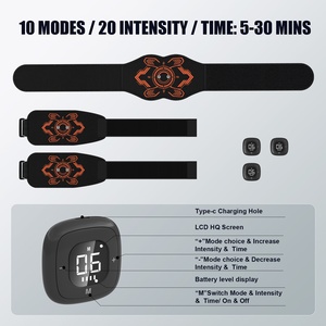 Stimulateur musculaire abdominal EMS Entraînement abdominal <span class=keywords><strong>TENS</strong></span> EMS Fitness Brûleur de graisse électrique Ceinture amincissante pour la taille, le ventre, les bras Tonification des abdominaux - Product Image 2