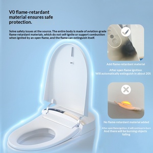 <span class=keywords><strong>WC</strong></span> intelligent à réservoir dissimulé, sans limite de pression d'eau, bouton rotatif, chauffage instantané, lavage, distance du capteur réglable - Product Image 4