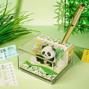 Nuevo producto 2026 padre-hijo Panda 3D notas adhesivas diseño personalizado papel tallado 3D Bloc de notas calendario - Product Image 4