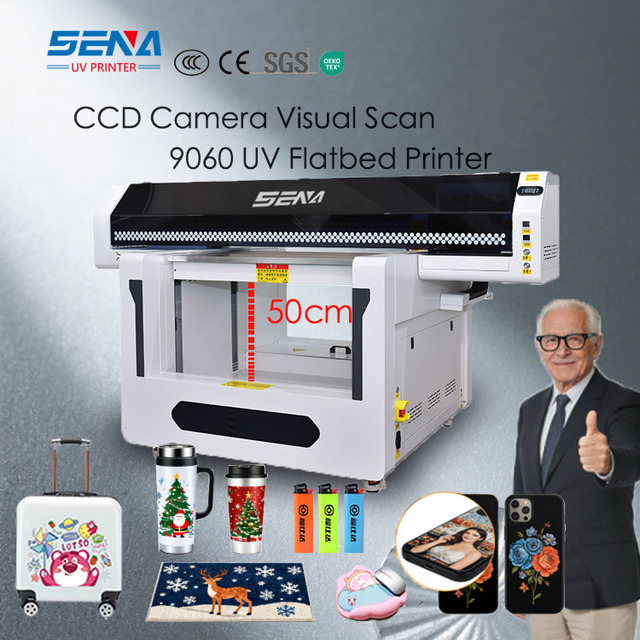 Wholesale Price Uv Inkjet Flatbed Printer Industrial Use Suitcase Gift Box Plastic Ball Logo Digital Printer with Camera Visual