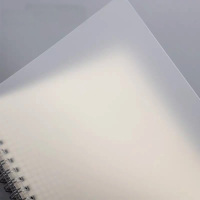 Agenda de bolsillo A6 para estudiantes, cubierta transparente impermeable de pp, espiral escolar, línea de leche, cuaderno de cuadrícula en blanco, barato, gran oferta