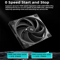 Ventilateur de boîtier DeepCool FD12 V2 120 mm PWM silencieux à roulement fluide, haute performance, pression statique élevée pour refroidisseur de processeur et radiateur