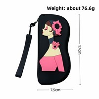 Étui à lunettes en silicone le plus vendu, fermeture éclair, étanche, portable, léger, élégant, boîte à lunettes pour femmes, parfait