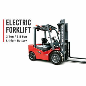Mini transpalette hydraulique de 3 tonnes (3000 kg) alimenté par batterie au lithium, type sit-on, pour le chargement et le déchargement en usine, haute qualité - Product Image 2