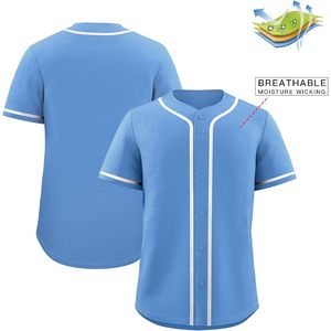 Maillot de baseball pour hommes et femmes, manches courtes, coupe classique, en polyester anti-humidité, vierge pour impression par sublimation, chemise de sport - Product Image 3