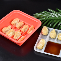 Boîte de boulettes en plastique PP jetables à emporter avec plateau intérieur pour gâteau à sushi chocolat bonbons biscuit nouilles chocolat stockage