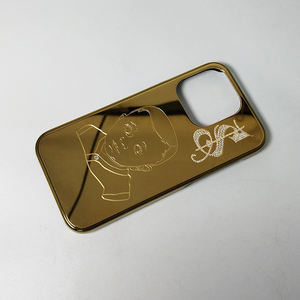 Logotipo de talla profunda y funda de lujo con diamantes, placa de cubierta de metal, funda de teléfono inferior para PC, fundas para teléfonos móviles - Product Image 2