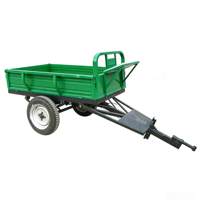 Mini-tracteur avec remorque pour terres agricoles, vergers, jardins, petite tondeuse à gazon, tracteur à conducteur marchant à ses côtés avec remorque